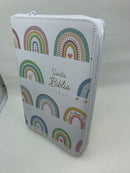 Biblia letra grande ultrafina  12 puntos   reina valera  1960 cierre tela arcoíris