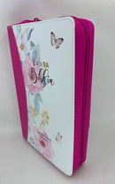 Bíblia para Mujer letra gigante 14 puntos reiena Valera 1960 flores mariposas