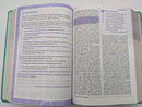 Biblia  rv 1960 de una joven conforme al corazón de Dios: Verde piel imitacion