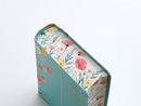 Biblia Portátil 12 puntos RV1960, imit piel flores turquesa con canto floral