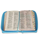 Biblia Mi Gran Viaje de Bolsillo con Cierre RV1960 imit piel celeste con índice