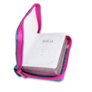 Biblia de Bolsillo con Cierre RV1960 imit fucsia/rosa/turquesa