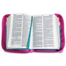 Biblia de Bolsillo con Cierre RV1960 imit fucsia/rosa/turquesa