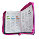 Biblia de Bolsillo con Cierre RV1960 imit fucsia/rosa/turquesa