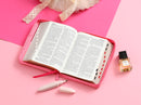 Biblia mujer Tamano mediana Letra Grande 11 Pts Rv1960 Indice biofloral rosa