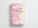 Biblia RVR 1960 Letra Grande 12.5 puntos Tamaño Manual Tapa Flex Flores Rosas