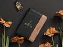 Biblia Portatil con Cierre Letra Grande 12 puntos RV1960 imit piel cafe/negro con indice