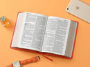 Biblia Portátil Letra Grande 12 puntos RV1960, imit piel coral clásica