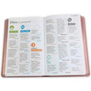 Biblia de Letra Grande Manual 11 puntos RV1960, imit piel rosa floral