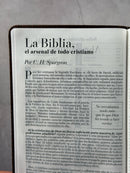 Biblia RVR60 Tamaño manual con broche y asa. Café/café