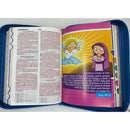 Biblia Para Ninos Letra Grande 10 puntos Reina valera 1960 Azul Estrellas Con indice