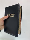 Biblia bilingüe tamaño persona RVR 1960/KJV   negro imitación piel con índice