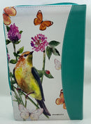 Bíblia letra grande 12 puntos mariposa reina Valera 1960 turquesa floral cierre INDICE