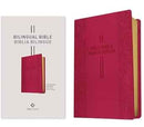 Bilingual Bible / Biblia bilingüe NLT/NTV (LeatherLike, Pink Rose