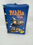 Biblia Para Ninos Letra Grande 10 puntos Reina valera 1960 Azul Estrellas Con indice