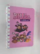 Bíblia para ninos  ilutrada mi gran  viaje rosa corazónes cierre 8 .5 puntos