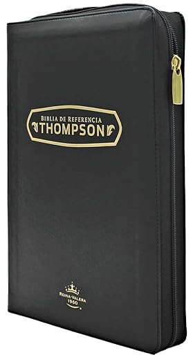 Bíblia de referencia Thompson Reina Valera 1960 con cierre negro  índice