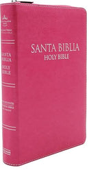 Biblia Bilingüe para Mujeres con Cierre Reina-Valera 1960 con King James Version KJV, imitación piel, fucsia con indice y zipper/ Bilingual Bible with...