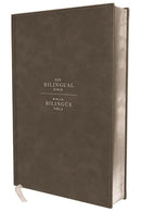 Biblia Bilingüe ESV English Standard Version/NBLA Nueva Biblia de las Américas, imit piel, gris