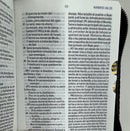 Mini Biblia tamano bolsillo con cierre indice NEGRO SIMI PIEL  reina valera 1960