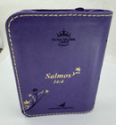 Biblia mini bolsillo RV1960 morado con cierre indice SALMOS 34:1BUSQUE A JEHOVA