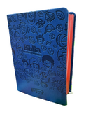 Biblia Biper y sus amigos, Fuertes y valientes (NBLA), Leathersoft, Azul, Palabras de Jesús en rojo, Comfort Print