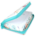 Biblia para Mujeres con Cierre Letra Gigante Manual 14 puntos RV1960 imit piel duotono turquesa floral con indice