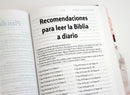 Biblia Reina Valera Revisada 1960 letra súper gigante, tapa dura con tela y flores rosada, cantos pintados e índice