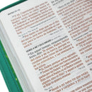 Biblia RVR 1960 Interactiva Para Niños Letra Grande Verde Símil Piel Con Cierre