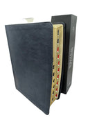 RVR 1960 Biblia de estudio letra gigante, negro, símil piel con índice (RVR 1960 Giant print study Bible, black, LeatherTouch, indexed