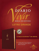 Biblia de Estudio del Diario Vivir Letra Grande RV1960 imit. piel vino tinto con índice