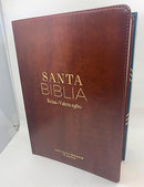 Biblia letra gigante 19 puntos Reina valera 1960 imitacion piel cafe clasica con indice