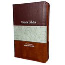 Biblia con Cierre Letra Grande 12 puntos RV1960 imit. marrón y beige con índice