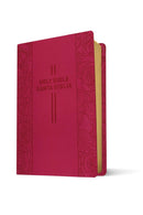Bilingual Bible / Biblia bilingüe NLT/NTV (LeatherLike, Pink Rose