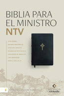 Biblia para el ministro NTV, letra grande con Filament (SentiPiel, Negro, Letra Roja