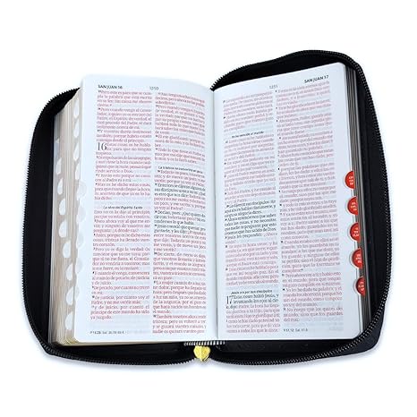 Biblia Chequera para Mujeres RV1960 con indice negro/blanco pequeña con lazo y agarradera de mano [imitation_leather] Reina-Valera 1960