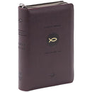 BIBLIA TAMANO COMPACTO LETRA GRANDE 11 PUNTOS RV1960 PIEL CAFE CIERRE INDICE