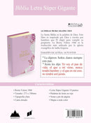 Biblia letra gigante mujer  18 puntos Riena valera 1960 simil piel rosa mariposas