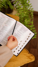 Biblia de estudio vida plena Letra 11 puntos rv1960 piel fabricada negro índice