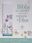 Biblia de la Mujer Conforme al Corazón de Dios RV1960 - Elizabeth George, imit. piel jardín