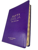 Biblia Letra Súper Gigante 19 puntos RV1960 imit piel lila con índice