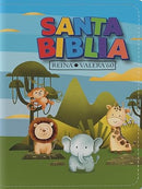 Biblia RVR 1960 Compacta para Niños letra grande 10putos Animales Vinilo Cierre