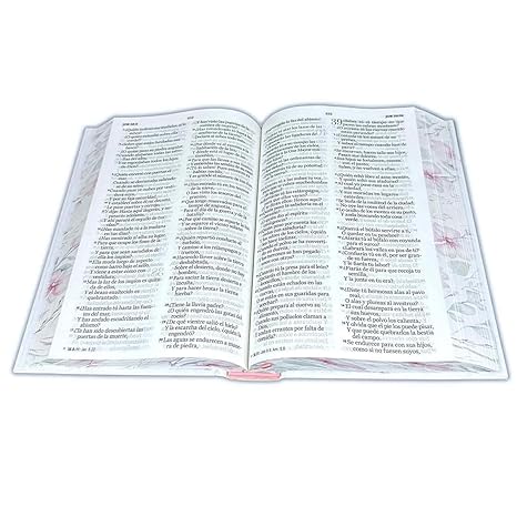 Biblia Letra Grande 12 puntos para Mujer RV1960 tapa dura rosa floral con elástico