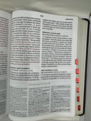 RVR 1960 Biblia de estudio letra gigante, negro, símil piel con índice (RVR 1960 Giant print study Bible, black, LeatherTouch, indexed