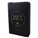 Biblia Reina Valera 1960 Mediana Letra Grande Vinil Negro con cierre