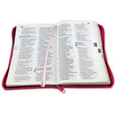 Biblia con Cierre Letra Grande RV1960, imit piel fucsia CON CORDANCIA