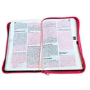 Biblia con Cierre Letra Grande RV1960, imit piel fucsia CON CORDANCIA