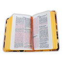 Biblia Mini Bolsillo RV1960, tapa flexible león de Judá, naranja
