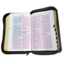 Biblia Mini Bolsillo con Cierre RV1960, imit piel vino con índice - Apocalipsis 2:7