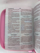 Bíblia para ninos  ilutrada mi gran  viaje rosa corazónes cierre 8 .5 puntos